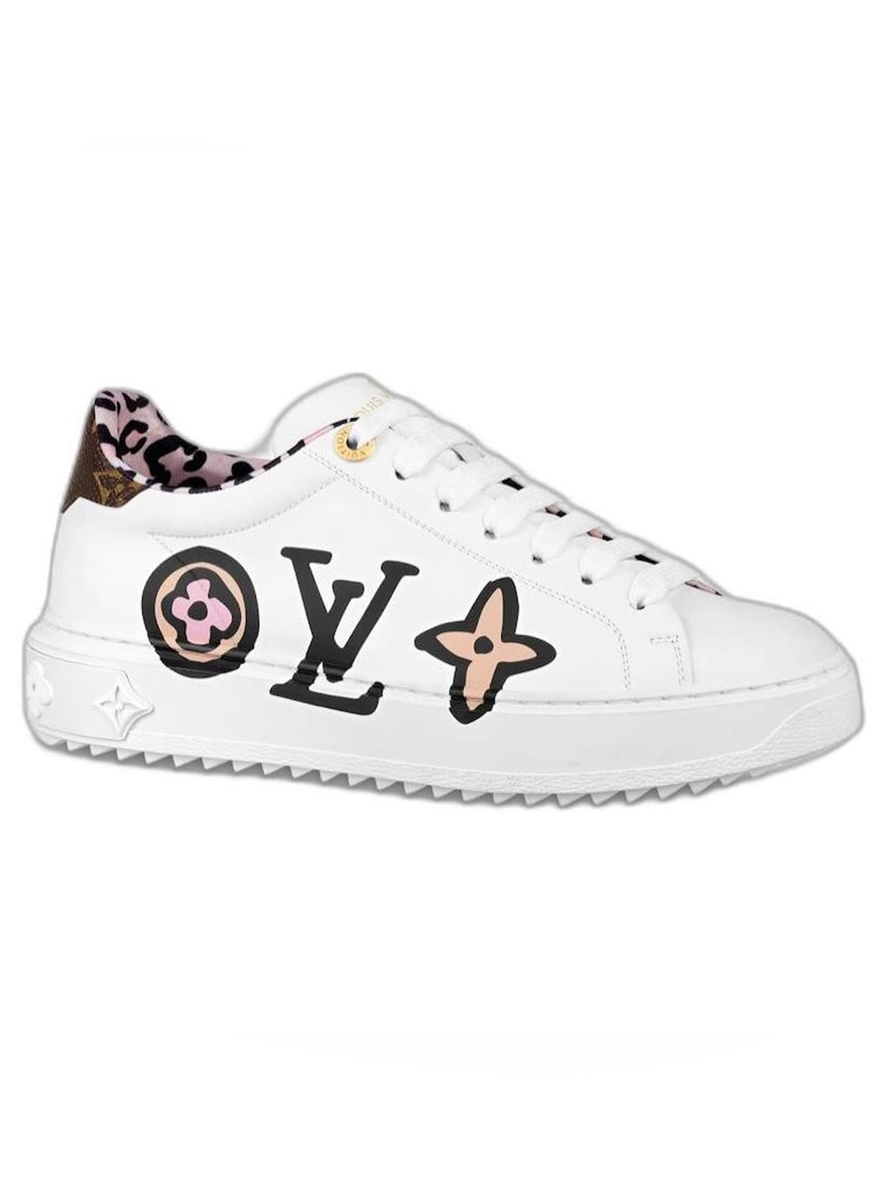 AUTHENTIC Louis Vuitton LV White Leather Time Out Trainers
